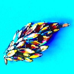 Sherman Vintage Brooch Pin Rhinestone